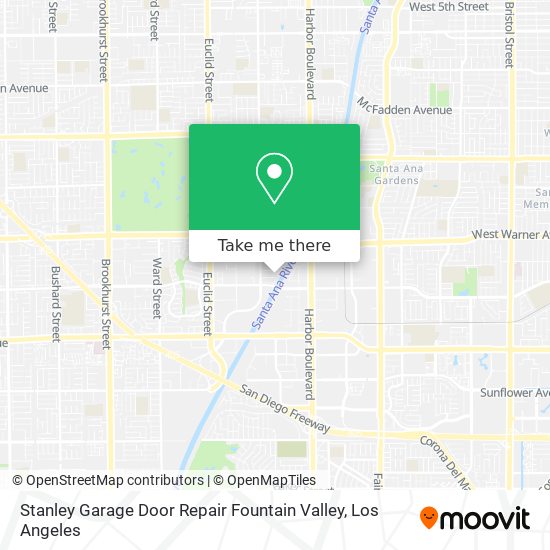 Mapa de Stanley Garage Door Repair Fountain Valley