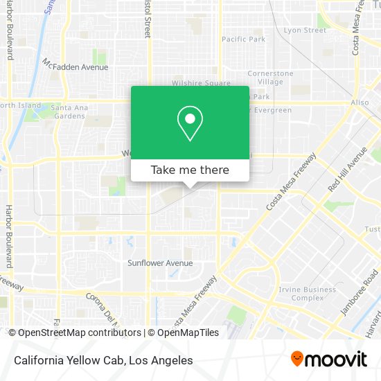 California Yellow Cab map