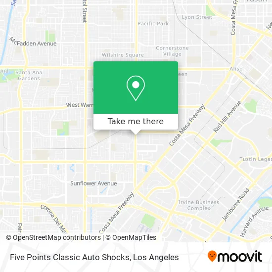 Mapa de Five Points Classic Auto Shocks