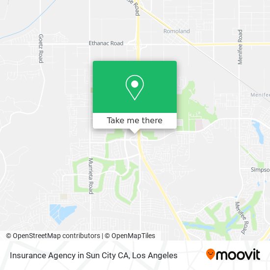 Insurance Agency in Sun City CA map