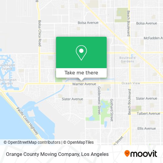 Mapa de Orange County Moving Company