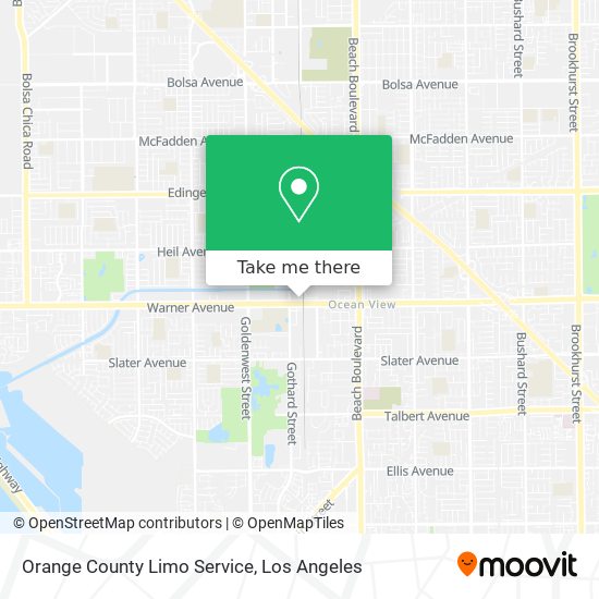 Orange County Limo Service map