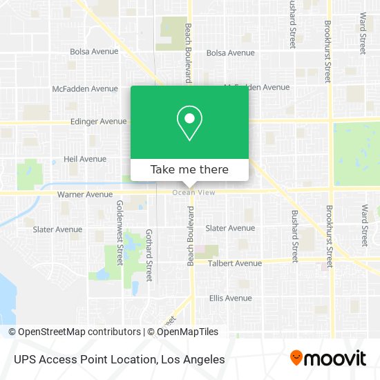 UPS Access Point Location map