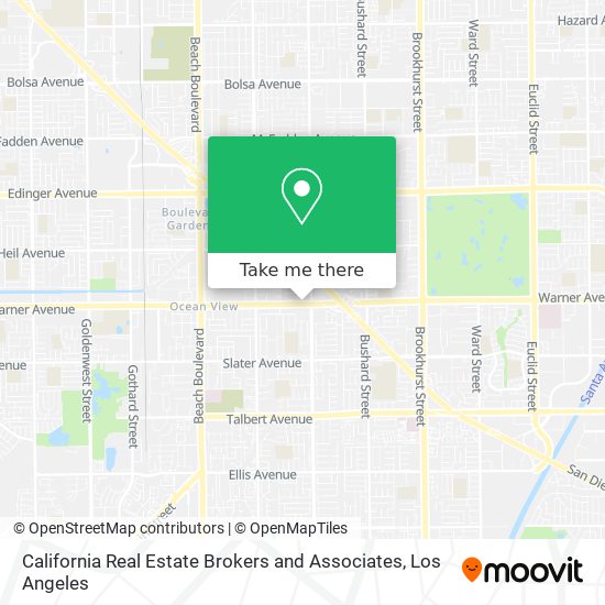 Mapa de California Real Estate Brokers and Associates