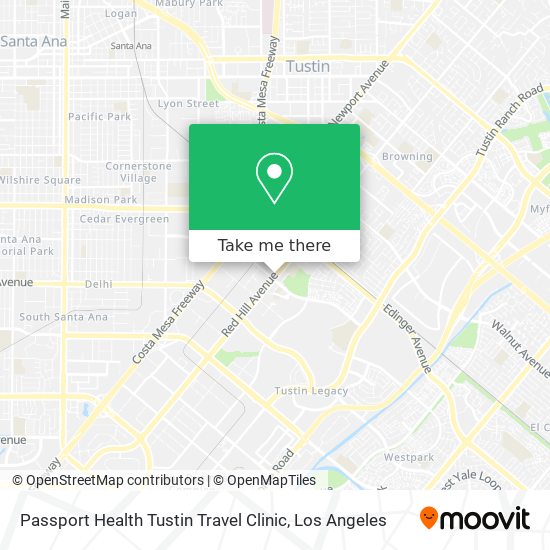 Passport Health Tustin Travel Clinic map