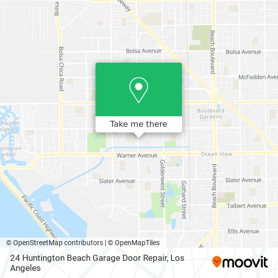 Mapa de 24 Huntington Beach Garage Door Repair