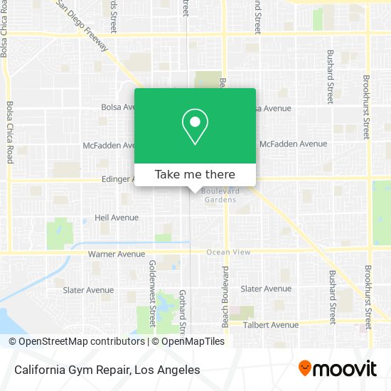 California Gym Repair map