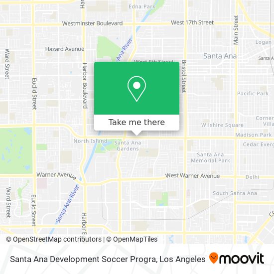 Santa Ana Development Soccer Progra map