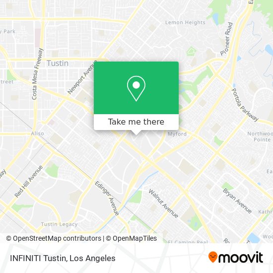 INFINITI Tustin map