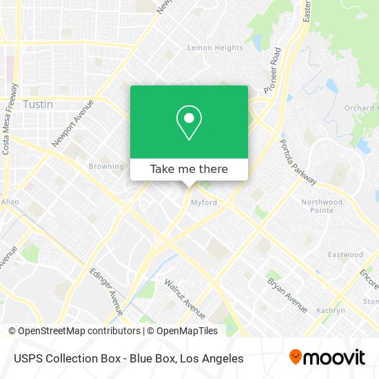 Mapa de USPS Collection Box - Blue Box