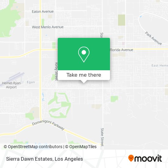 Sierra Dawn Estates map