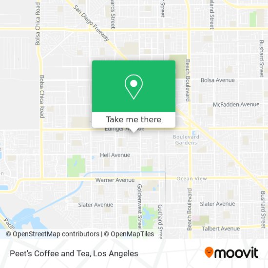 Mapa de Peet's Coffee and Tea