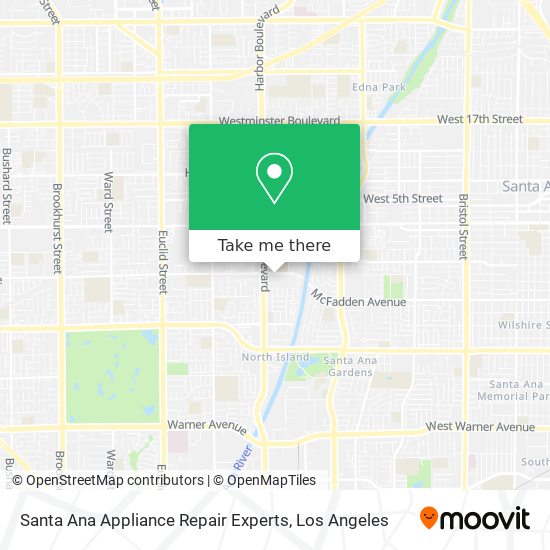 Santa Ana Appliance Repair Experts map