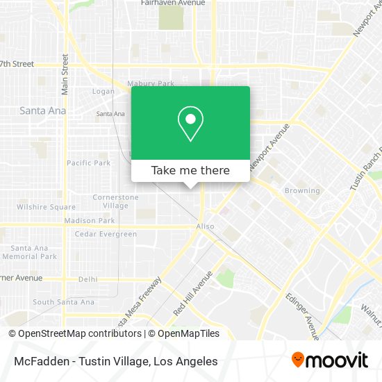 Mapa de McFadden - Tustin Village