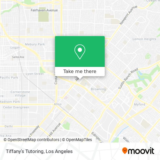 Tiffany's Tutoring map