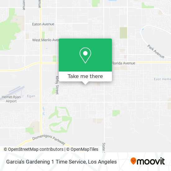 Garcia's Gardening 1 Time Service map