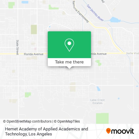Hemet Academy of Applied Academics and Technology map
