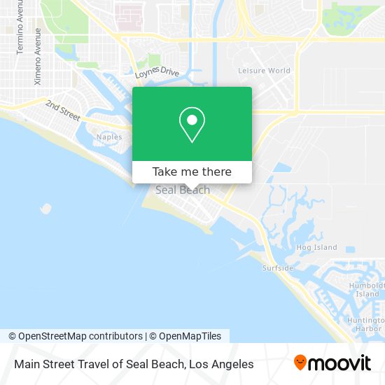 Main Street Travel of Seal Beach map