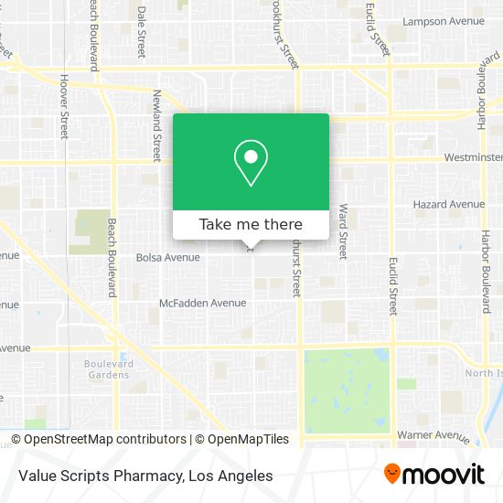 Mapa de Value Scripts Pharmacy