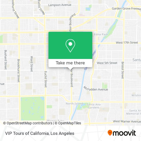 Mapa de VIP Tours of California