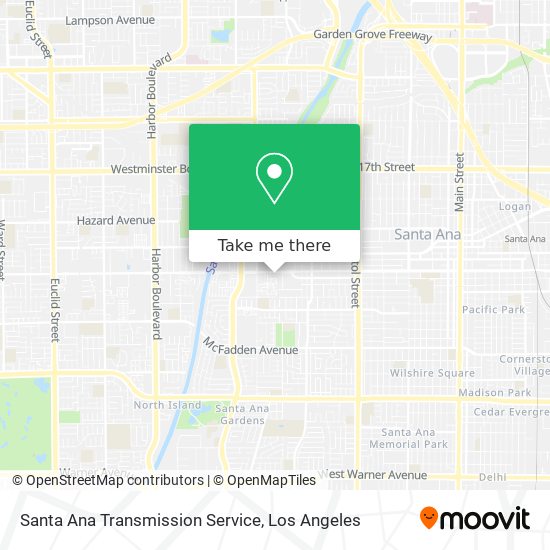 Santa Ana Transmission Service map