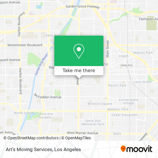 Mapa de Art's Moving Services