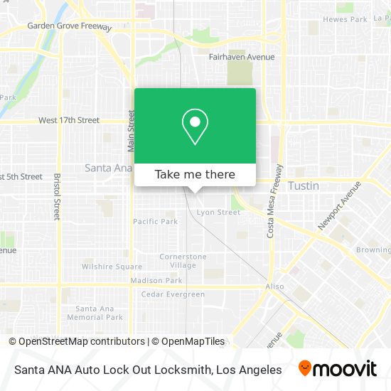 Santa ANA Auto Lock Out Locksmith map