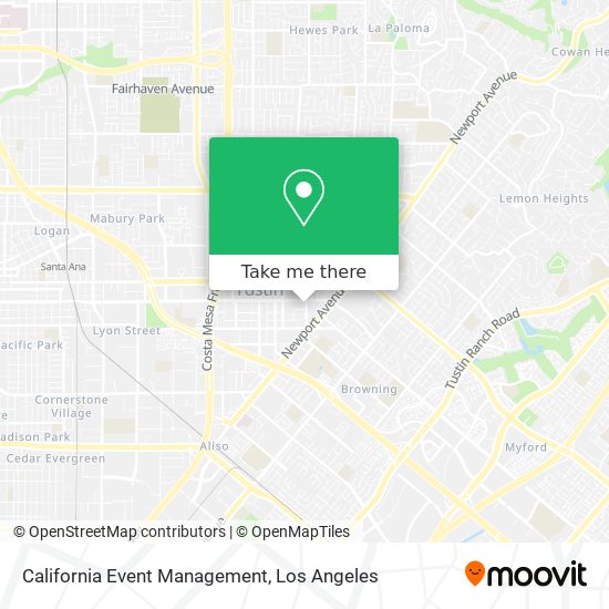 California Event Management map