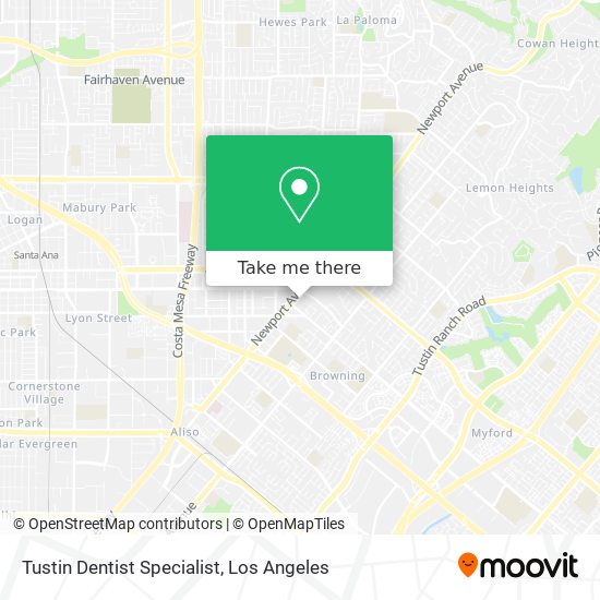 Mapa de Tustin Dentist Specialist