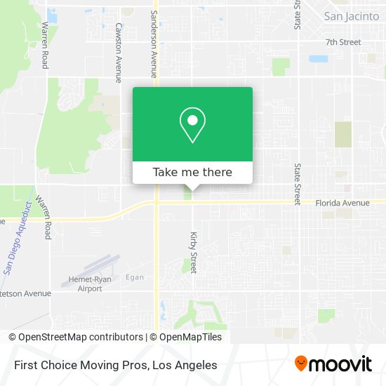 First Choice Moving Pros map