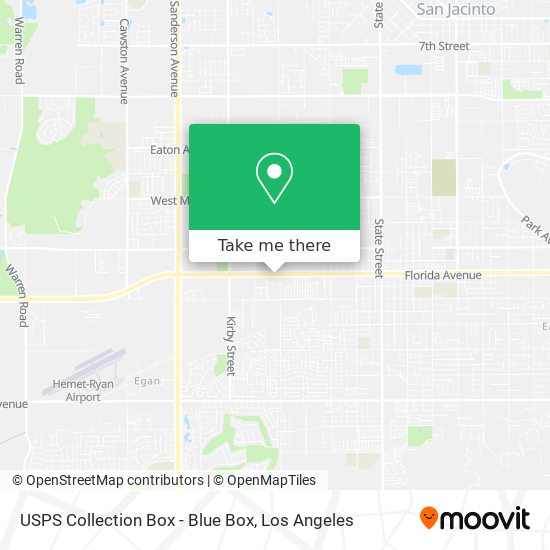 USPS Collection Box - Blue Box map