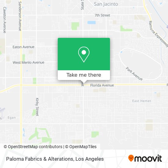 Paloma Fabrics & Alterations map
