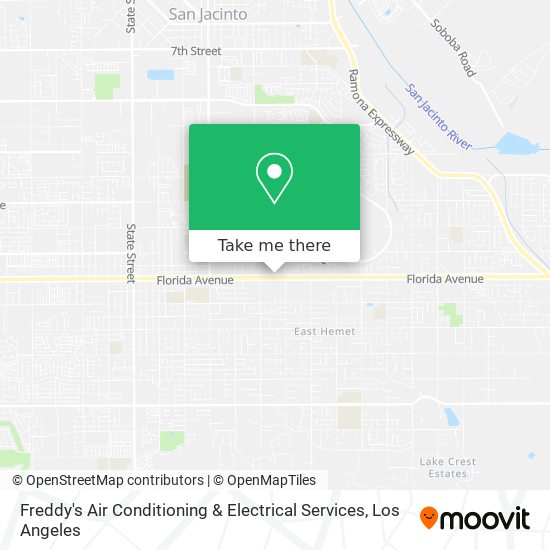 Freddy's Air Conditioning & Electrical Services map