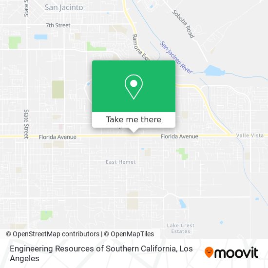 Engineering Resources of Southern California map