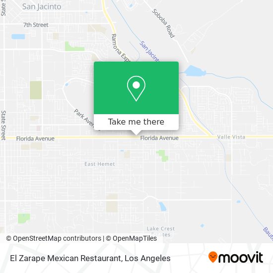Mapa de El Zarape Mexican Restaurant