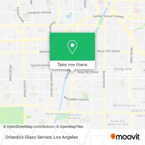 Orlando's Glass Service map