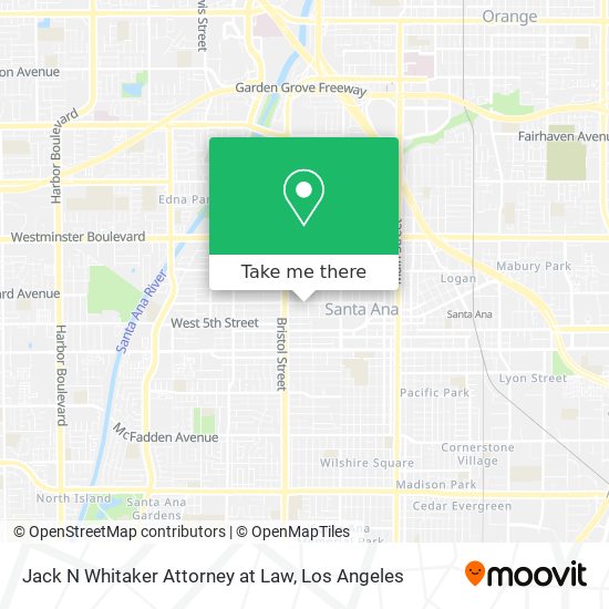 Jack N Whitaker Attorney at Law map