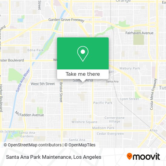 Santa Ana Park Maintenance map