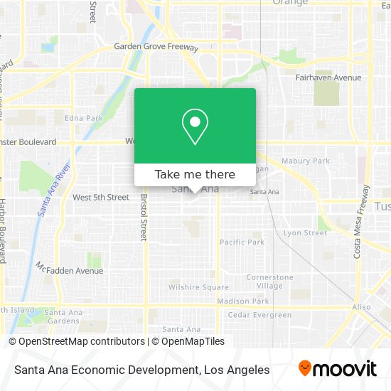 Santa Ana Economic Development map