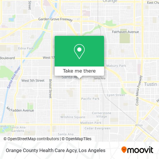 Mapa de Orange County Health Care Agcy