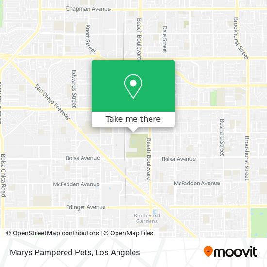 Marys Pampered Pets map