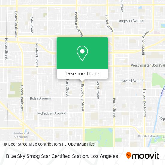 Mapa de Blue Sky Smog Star Certified Station