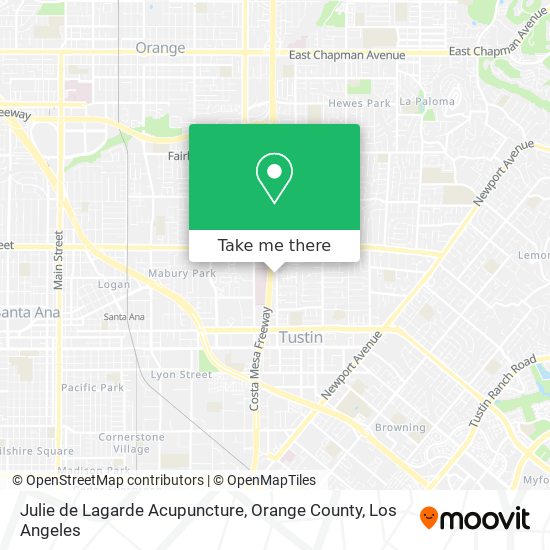 Mapa de Julie de Lagarde Acupuncture, Orange County