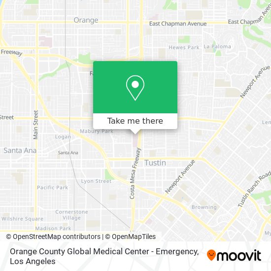 Mapa de Orange County Global Medical Center - Emergency