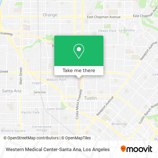 Mapa de Western Medical Center-Santa Ana