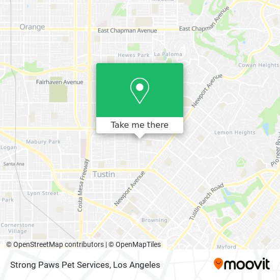Strong Paws Pet Services map