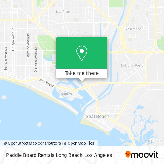 Paddle Board Rentals Long Beach map