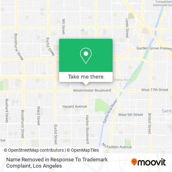 Name Removed in Response To Trademark Complaint map