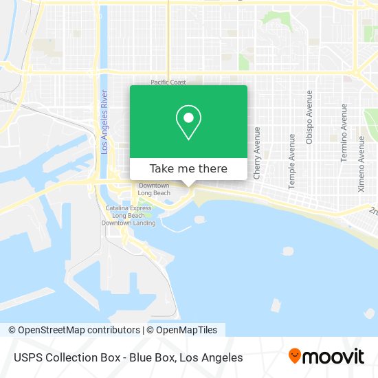 Mapa de USPS Collection Box - Blue Box