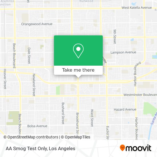 AA Smog Test Only map